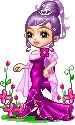 girl in purple gown