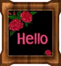 Hello wood frame roses