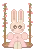 bunny on swing
