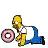 homer simpson chasing dohnut