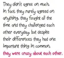 They were crazy bout each other