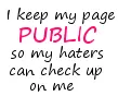 I keep my pg private