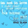 can't stop writing his name