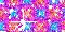 Pink orange and blue