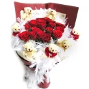 Roses with Teddy Bears