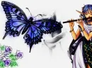 ELF & FLUTE WITH BUTTERFLY