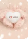 i love you snow heart & wool gloves