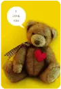 i love you brown teddy bear