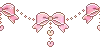 cute kawaii pink ribbon divider