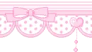  	cute kawaii pink ribbon divider