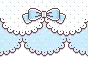 cute kawaii blue ribbon divider