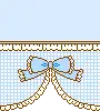 cute kawaii blue ribbon divider