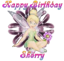 Happy Birthday Sherry - Sparkled Tinkerbell