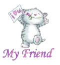 Animated Kitty - I love you My Friend