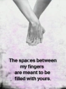 The spaces between my fingers