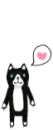 black cat in love