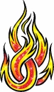 Glitter Flame Tattoo