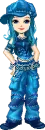blue candy doll