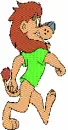 speed walking lion