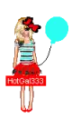 Blonde with balloon