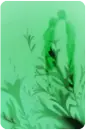 green lovers kissing