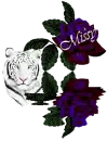 Blue Rose with Tiger Head and Name