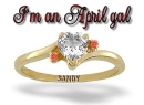 SANDY birthstone ring
