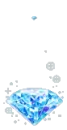floating blue diamond heart