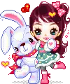cute doll with bunny