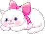 kitty with pink bow
