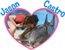 Jason Castro kissing a dolphin