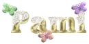Glitter Gold Glass with Butterflies - Pami
