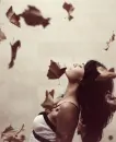 girl leaves