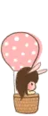 BUNNY GIRL IN HOT AIR  BALLOON