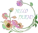 Hello Friend Flowers with Alternating Colors
