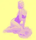 Girl with sparkly swimming costume