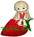 thank you - baby girl on top of strawberry
