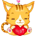 HAPPY CAT WITH HEART