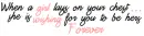 when a girl..