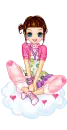 doll on cloud