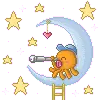 Watching from the moon