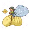 Riding on a bee