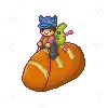 Riding on a bread