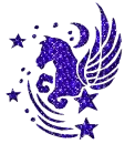 Blue Graphic Horse