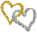 Gold/Silver Hearts