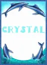 Crystal with Dolphins
