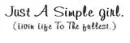 simple girl