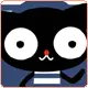 cute kawaii black cat avatar
