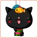  	cute kawaii black cat avatar