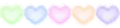 cute kawaii color heart divider